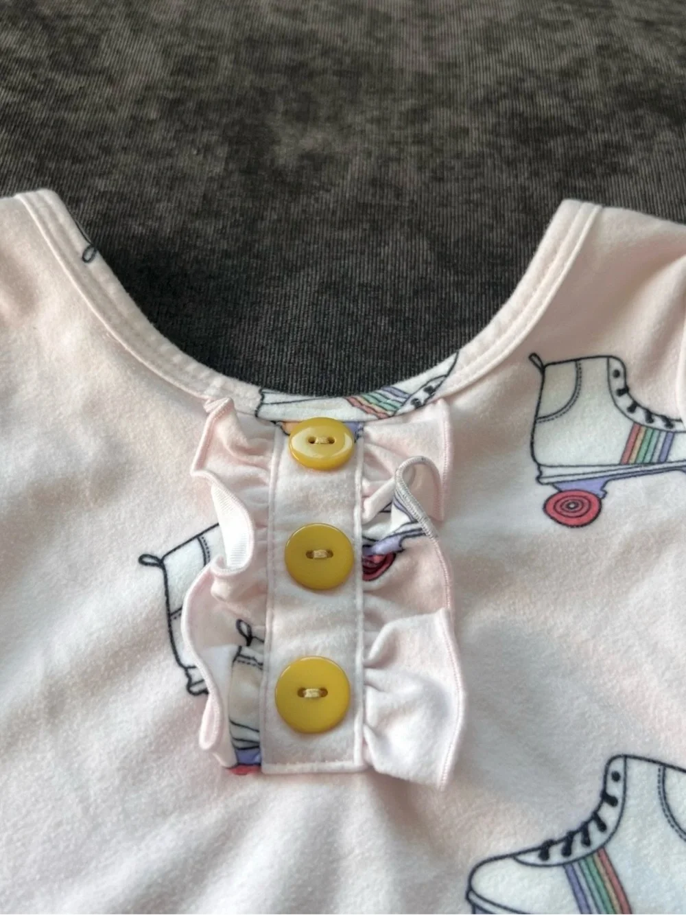 Jane + Jo Girls Roller Skates Nightgown and Bloomers Set Size 12 Months